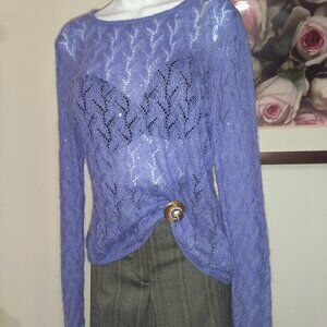 Hillard & Hanson Sheer Sweater Size M.